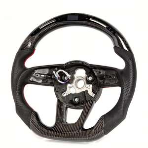 Volant de direction en fibre de carbone véritable avec LED et indicateur de régime pour Audi Rs3 Rs4 Rs5 Rs6 Rs7 Rs8 S3 S4 S5 A3 A4 A5 - Product Image 3