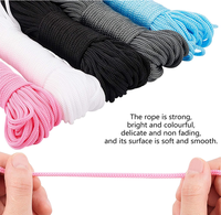 Cordon tressé creux coloré et doux de 4 mm pour la fixation