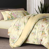 Ensemble de draps et taies d'oreiller en coton peigné premium 300TC, certifié ISO9001 et audité BSCI, 3 pièces, taille Queen, Cloudland