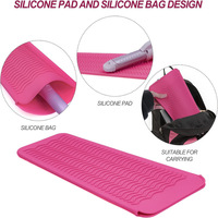 Pochette de tapis en silicone résistant à la chaleur pochette de tapis de voyage fer plat fer à friser fer à lisser cheveux curling porte-outil pour cheveux chauds