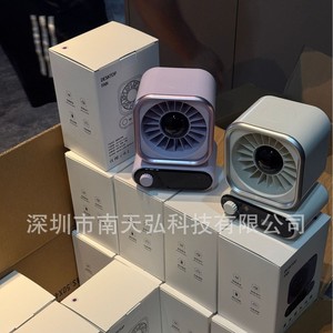 พัดลมตั้งโต๊ะความเร็วสูง HX-F399B พัดลมขนาดเล็กแบบสั่นแบบชาร์จไฟได้สำหรับใช้ในหอพักนักเรียน - Product Image 2