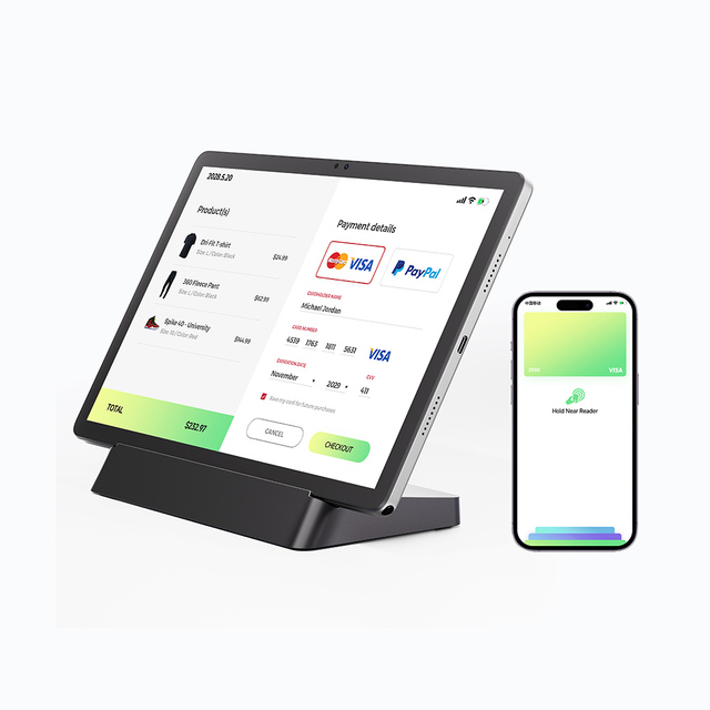 10.95 Inch 2K High Quality Tableside Tablet Restaurant Hotel Front NFC Tablet with Charging Base 4 USB NFC Android Tablet