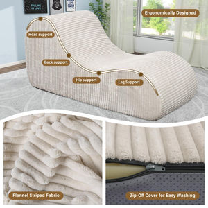 Fauteuil de sol relaxant compressé – Portable, extensible et convertible en tissu pour bureau, chambre et appartement - Product Image 4