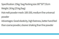 Poudre adhésive thermofusible TPU DTF de qualité supérieure, anti-jaunissement, haute élasticité pour impression DTF