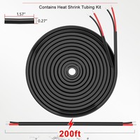 Câble en cuivre étamé à 2 conducteurs 8 12 AWG 12V basse tension en PVC pour éclairage automobile, marine et LED 100 pieds