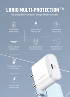 Cargador de Pared LDNIO Q111 Original al por Mayor, Adaptador USB Tipo C PD de 20 W, Cargador Rápido para Teléfono Celular, Cargador de Energía para Teléfono Móvil