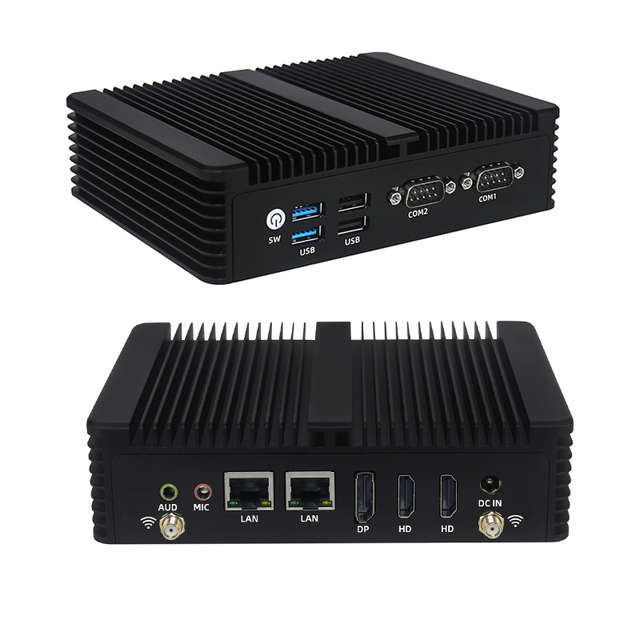 N95 Dual LAN 3 Display Output Industrial Mini PC Windows 11 Linux Ubuntu Industrial Computer Cases Low Power 4U Server Chassis