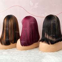 Perruques Courtes Bob 13x4 Lace Frontal en Cheveux Humains Vierges Péruviens Naturels Bruts, Couleur Naturelle, Vente en Gros à Prix Abordable pour Femmes Noires