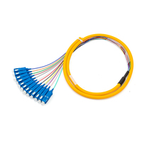 SMICHO MPO Single Mode Fiber Optic Patch Cord Simplex/Duplex G.657A1 High-Performance FTTH Jumper Wireless Lan 12 Core 1 X