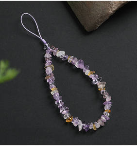Correa de Muñeca para Teléfono con Cristales Naturales de Amatista y Citrino, Cordón Antipérdida para Móvil, Joyería - Product Image 2