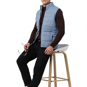 Men's Casual <b>Quilted</b> Puffer Vest Sleeveless Zip up <b>Winter</b> Jacket Stand Collar Finished Outerwear for Outdoor Use - Product Image 5