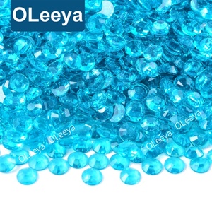 Oleeya Factory Wholesale SS6-SS30 Non Hotfix Transparent <b>Clear</b> Flatback AB Colors <b>Resin</b> Rhinestones for Garment - Product Image 1