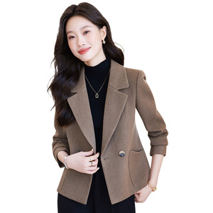 Women's Blazer Solid Color Polyester Anti-Wrinkle Pocket Casual Workwear - Product Image 5