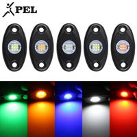 Kit de Luces LED Profesionales Impermeables PEL, Luces Inferiores RGB de 9W, 9 LED Blanco Puro, Luces de Roca de 2 Pulgadas para Camiones, ATV, SUV, Motocicletas