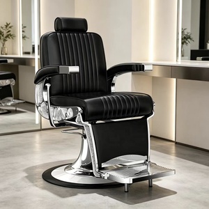 Chaise de barbier professionnelle de style moderne pour salon de coiffure masculin, chaise de barbier en cuir synthétique, mobilier de salon - Product Image 2