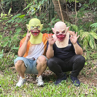 Masque intégral en latex de vampire effrayant, tête de monstre zombie répulsive, réutilisable, écologique, tendance, pour adultes, Halloween, Noël, anniversaire