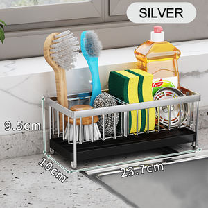 Organizador <span class=keywords><strong>de</strong></span> Almacenamiento Bajo Fregadero, Cesta <span class=keywords><strong>de</strong></span> Cocina para Encimera, Dispensador <span class=keywords><strong>de</strong></span> Jabón y Soporte para Esponja con <span class=keywords><strong>Escurridor</strong></span> - Product Image 3