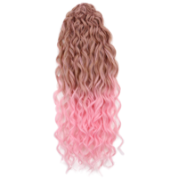 Extensions de cheveux synthétiques bouclés pour tresses, 22 pouces, 100 grammes, fibres haute température, pour tresses au crochet, ondulations profondes