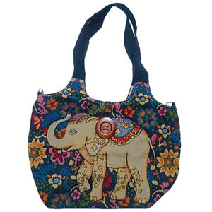 Patrón personalizado multifuncional estilo étnico bordado exquisito versátil bolso de lona de gran capacidad duradero chino - Product Image 6