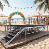 Scène modulaire robuste en treillis d'aluminium pour événements extérieurs, podium pliable pour mariages et concerts