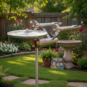 USS Enterprise NCC-1701 เครื่องหมุนลมสวน อลูมิเนียมอัลลอยด์ ของตกแต่งภายนอกธีมสตาร์เทรค - Product Image 1