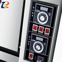 Horno de Infrarrojos Lejanos de Acero Inoxidable, Tipo Instrumento, de 2 Niveles y 4 Bandejas, con Termostato Automático y Lámpara Interior, para Panadería, Pizzería y Pastelería