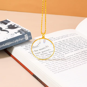 Laiton 5x poche loupe médaillon pendentif avec chaîne de 35 pouces Style Vintage bijoux élégant verre artisanat collection cadeau article - Product Image 6