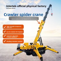 Grue araignée chenillée hybride (électrique et thermique) à bras télescopique pliable pour opérations en espaces étroits, portée de travail 15,8 m