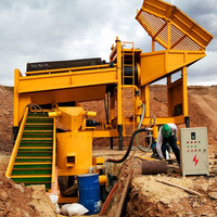 Machine de lavage et de criblage d'or Zhenghao avec chute de criblage intégrée, équipement motorisé léger en carbone, 100 kg, 1-5 T/h