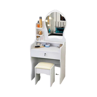 Ensemble de coiffeuse moderne modulaire à LED, coiffeuse éclairée pour appartement, chambre à coucher, meubles de maison, utilisation en salle de bain