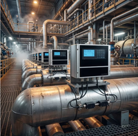 Medidor de Flujo Ultrasónico Enchufable, Medidor de Energía Térmica RS485, Método de Diferencia de Tiempo, Alta Precisión 0.5%, Sensor de Flujo de Agua, Medidor BTU
