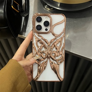 Nueva Funda para Teléfono Móvil Apple 16ProMax Butterfly, Material TPU Suave y Hueco 14/15E, Nueva Electroplacado para Comercio Exterior - Product Image 3
