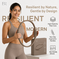 Anneau de yoga et de Pilates flexible pour femmes, accessoires de fitness à domicile, cercle magique en silicone pour l'entraînement des cuisses internes
