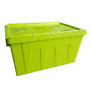 صندوق تخزين من البلاستيك قابل للتدوير ويمكن رصه فوق بعضه بمساحة 50 لترًا متين لأداء التأدية الشاقة صندوق قابل للتدوير