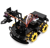 Kit bras de robot mécanique 4WD Code Open Source Kit de démarrage robotique ultrasonique sans fil pour voiture Robot intelligent DIY