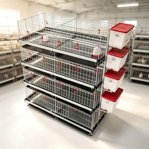 Système d'élevage modulaire à quatre niveaux pour poussins avec structure en acier galvanisé et conception à montage facile - Product Image 4