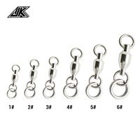 Rotule à roulement à billes robuste JK en acier inoxydable 304 forgé avec anneau séparateur, accessoires de pêche