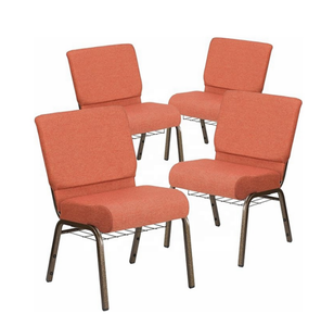 Venta al por mayor muebles comerciales Silla de Teatro Auditorio tela púrpura acolchado sillas de Iglesia - Product Image 2