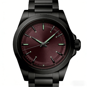 Reloj de cuarzo mecánico Longinesing, exquisito y elegante, de alta gama, con caja de acero inoxidable y esfera de nácar púrpura. - Product Image 1