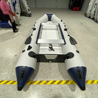 Bateau de sauvetage et d'assaut gonflable en PVC de 0,9 mm, soudé à chaud, 0,6 m (11,8 pi), capacité personnalisée, rameuse électrique stable