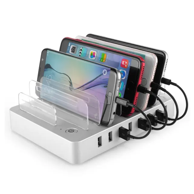 2022 best seller on amazon universal multi cellphone charge portable desktop multiple phone chargers 8 usb port charging station
