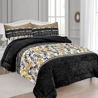 Ensemble de couette Sherpa en molleton de flanelle de luxe couette alternative en duvet jacquard blanc 3 pièces ensemble de literie chaude pour l'hiver