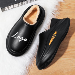 รองเท้าแตะขนเฟอร์กันลื่นสำหรับผู้ชายผู้หญิงรองเท้าแตะขนตุ๊กตาหิมะกันลื่นพิมพ์โลโก้ตามสั่งสำหรับฤดูหนาว - Product Image 2