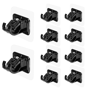 Supports de rideau auto-adhésifs sans perçage Supports de tringle à rideau en plastique - Product Image 5