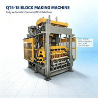 Machine à blocs de pavés entièrement automatique QT5-15, machine à briques de terre stabilisées, mini-machine à fabriquer des blocs pour les petites entreprises