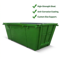 Conteneur de chantier anti-rouille pulvérisé 3-12m3 avec logo personnalisé couleur RAL pour déchets de construction industrielle