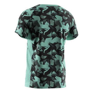 Camiseta de Running Personalizada para Hombre, sin Costuras, con Dobladillo Alto-Bajo, Impresión por Sublimación de Neón, para Entrenamiento y Competición - Product Image 4