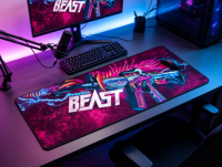 Tapis de souris rectangulaire en tissu Tigerwings, surface en tissu haute densité, base en caoutchouc antidérapante, personnalisable pour le jeu et le bureau