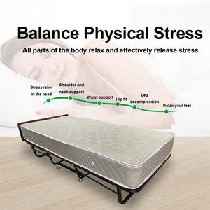 Furniture Source Factory Customized Modern Foldable <strong>Metal</strong> <strong>Bed</strong> with Soft Mattress for Hotels Guesthouses Home Living Room Use - Product Image 4