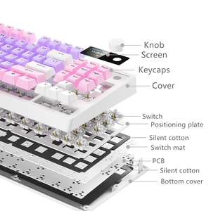 Hzgamer 87 phím hot swap Bàn phím trường hợp, chơi game Bàn Phím Cơ khí Kit - Product Image 2